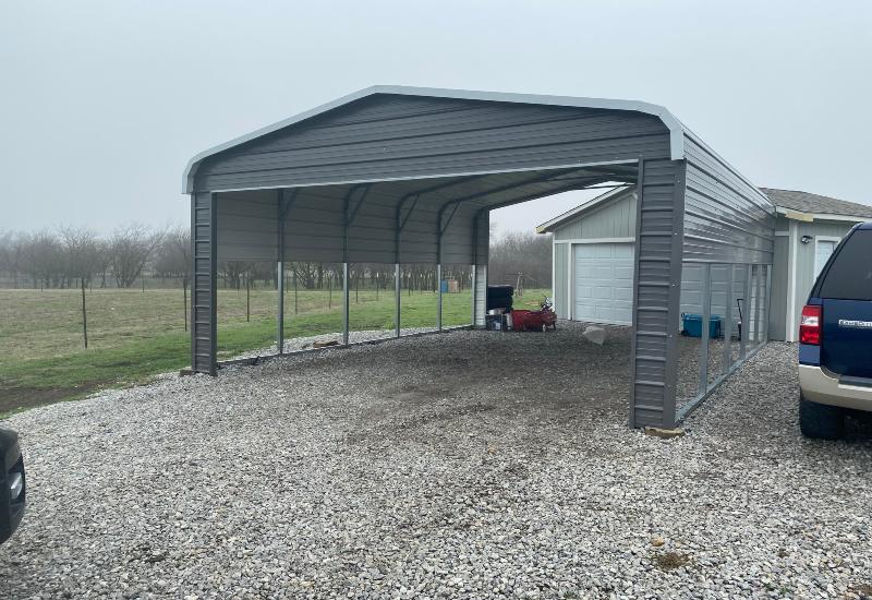Metal carport installation