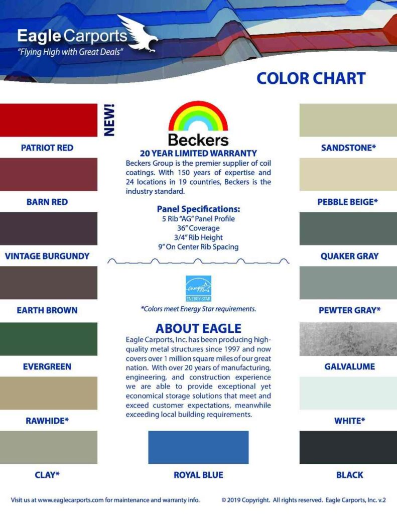 Eagle color chart