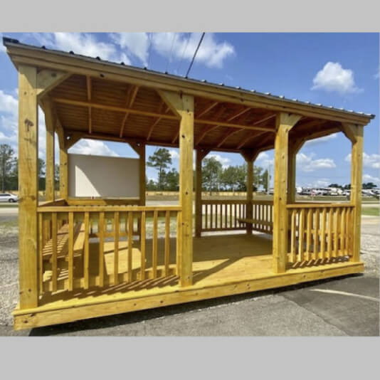 Portable wooden pavilion