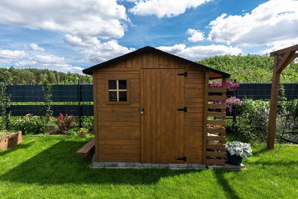 wooden portable buildings landscaping integration